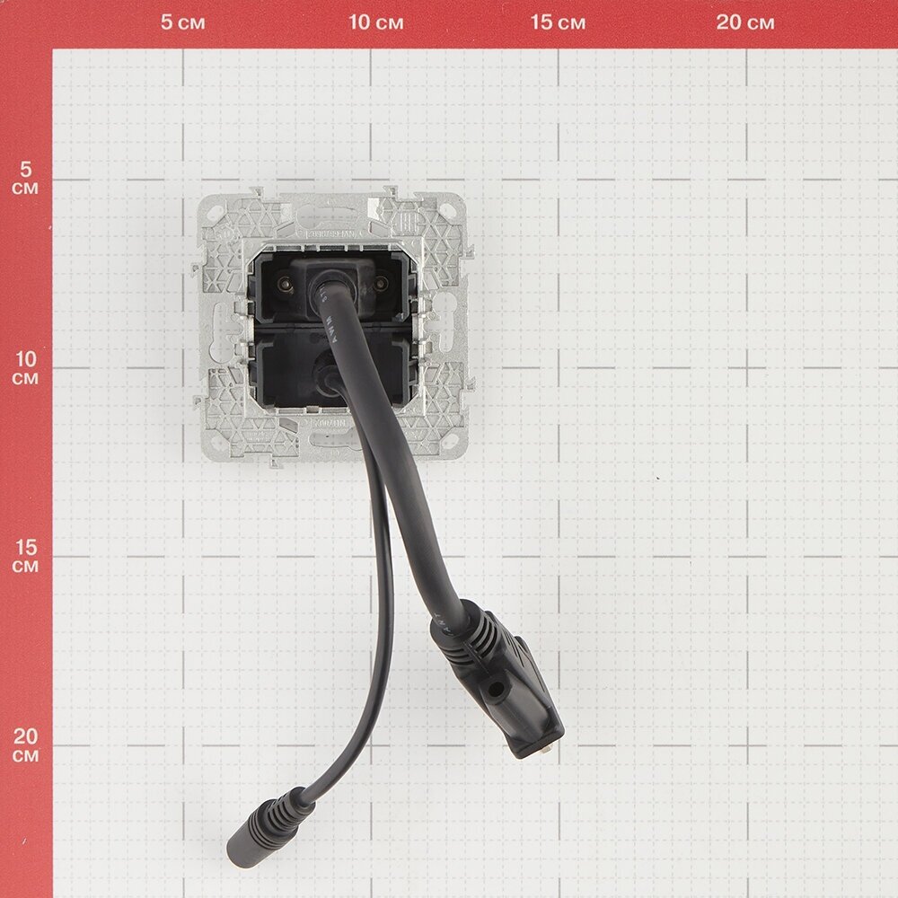 Unica New NU593254 Розетка комбинированная (VGA+Jack3.5mm, под рамку, скрытая установка, антрацит) Schneider Electric - фото №4