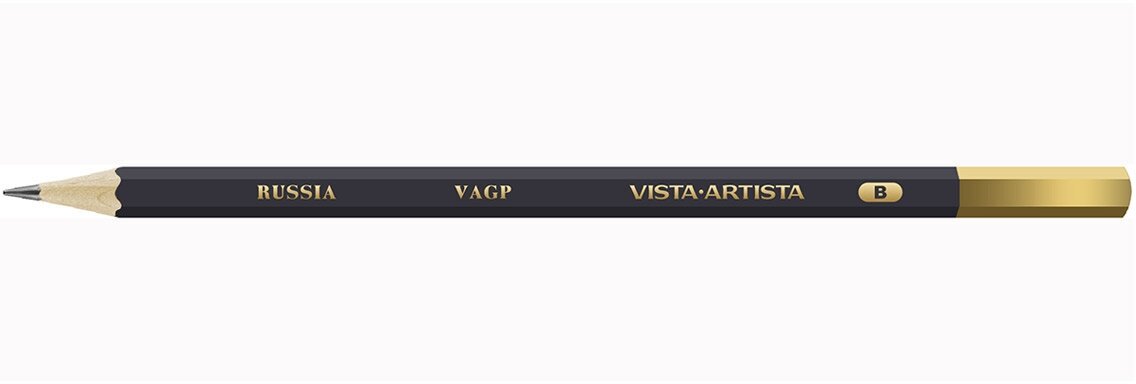 VISTA-ARTISTA VAGP Чернографитный карандаш заточенный М (B) B .