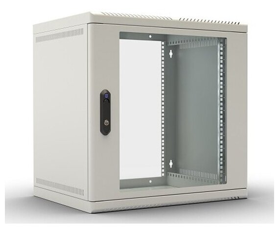 Шкаф настенный Цмо ШРН-6.300 6U 600x300мм дверь стекло, серый