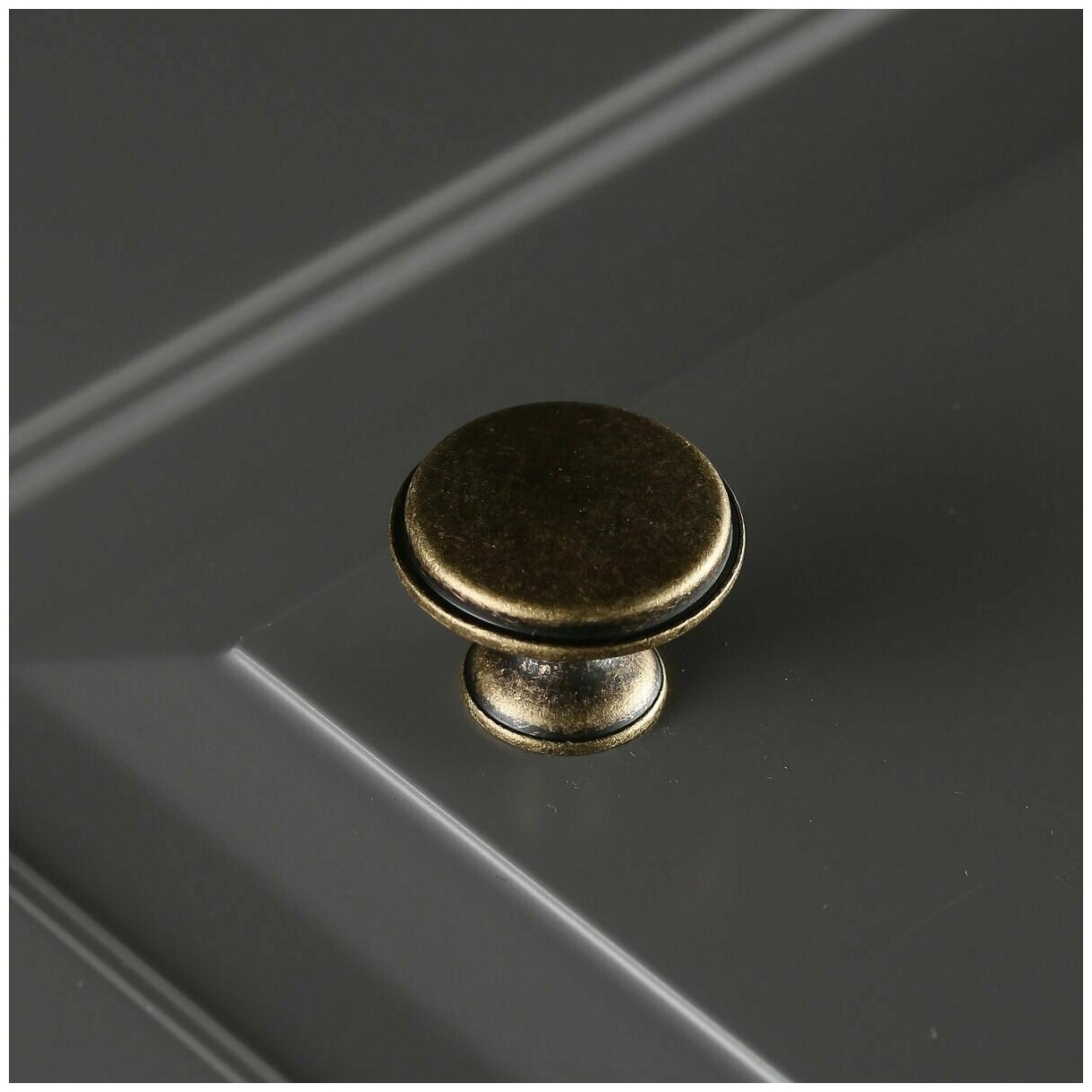 Ручка мебельная кнопка GTV (Польша) бронза (комплект 2 шт.) - фотография № 3