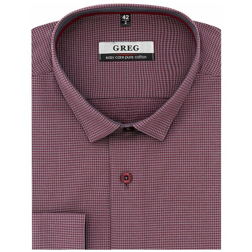 Рубашка GREG, размер 174-184/39, бордовый