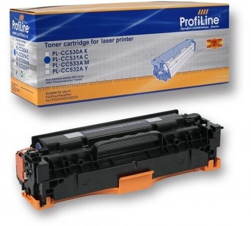 Картридж ProfiLine PL- CC531A Cyan для HP CLJ CP2025n/CP2025dn/CP2025x/CM2320n/CM2320nf/CM2320fxi (2800стр)