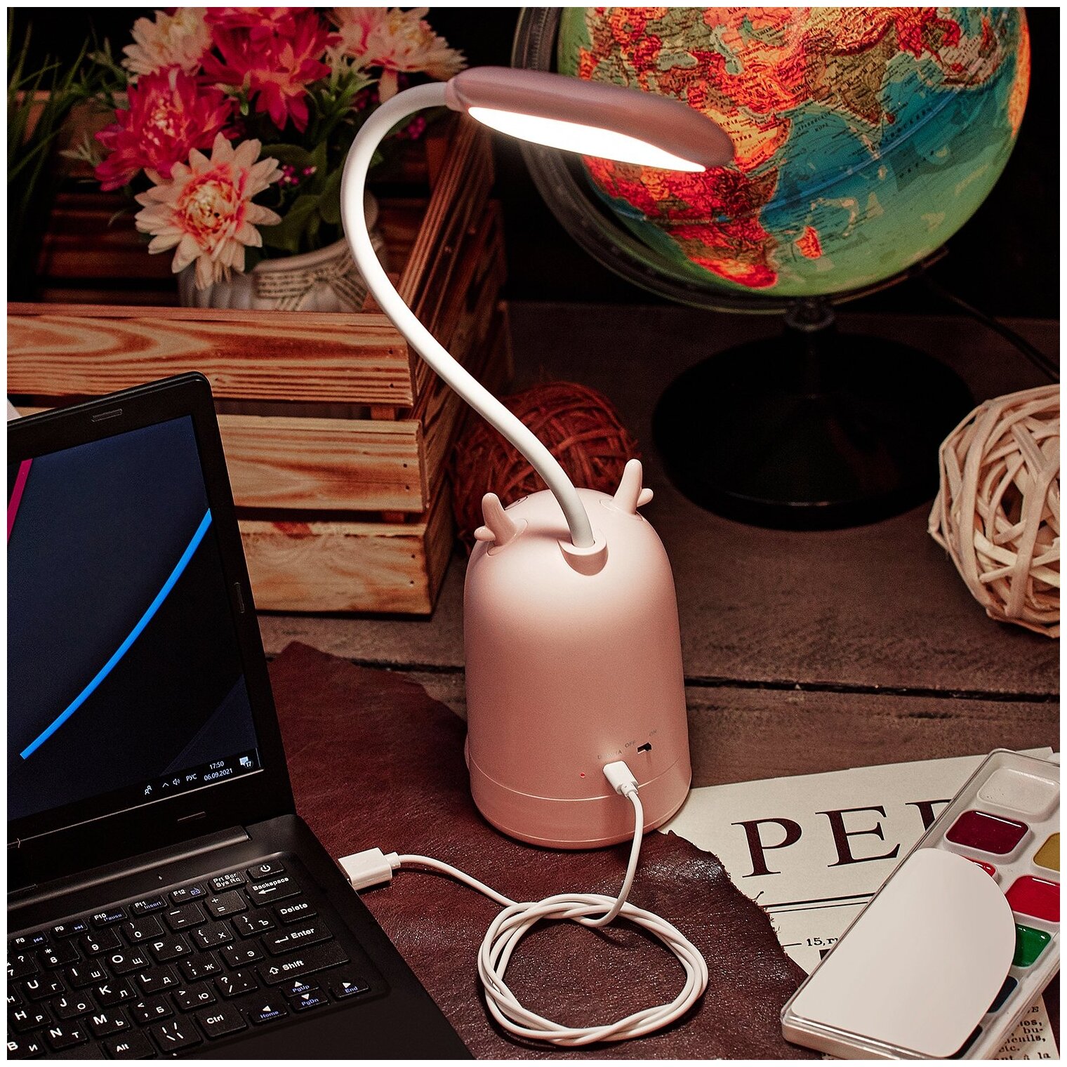 Лампа офисная REXANT Click Lite 609-004, 6 Вт, розовый - фотография № 11