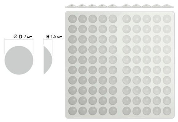 Демпфер силиконовый 7х1,5 мм (100 шт) - фотография № 2