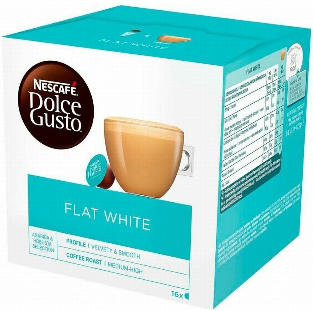 Кофе в капсулах Nescafe Dolce GustoFlat White, Коробка, 16 капсул, 187,2гр. - фотография № 3