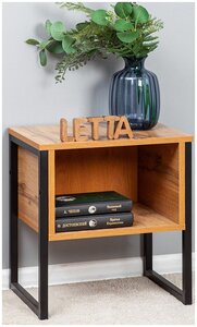 <b>Тумба</b> прикроватная, для гостиной, <b>офисная</b>, для спальни Letta Frame <b>с</b> полкой Стильная и современная п