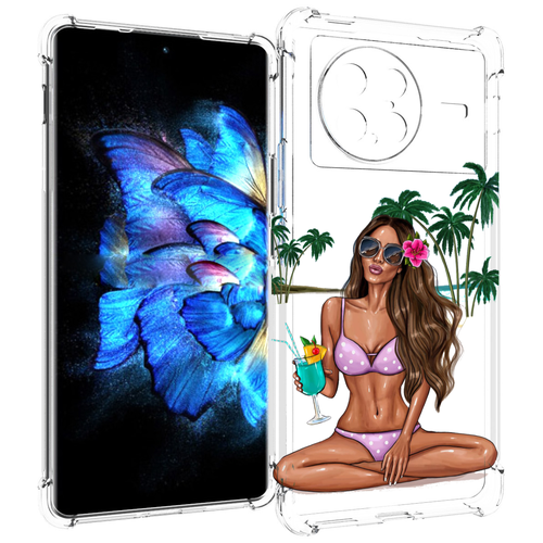 Чехол MyPads Гавайская-девушка женский для Vivo X Note 5G задняя-панель-накладка-бампер чехол mypads гавайская девушка женский для meizu m5 note задняя панель накладка бампер