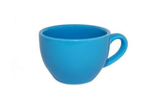 Чашка, 2 шт, круглая не штабелируемая 230мл, фарфор, цвет голубой, Lantana, SandStone