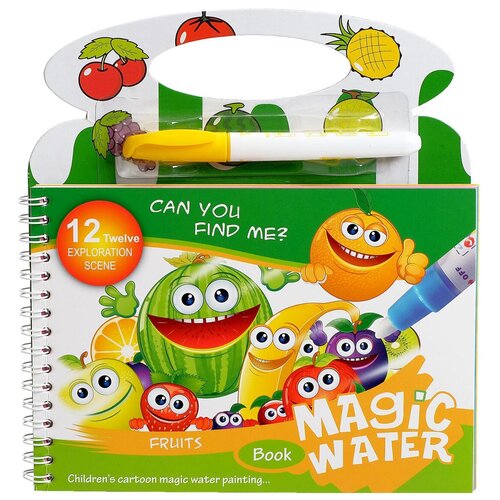 фото Книжка для рисования водой "фрукты", с маркером 5437323 сима-ленд
