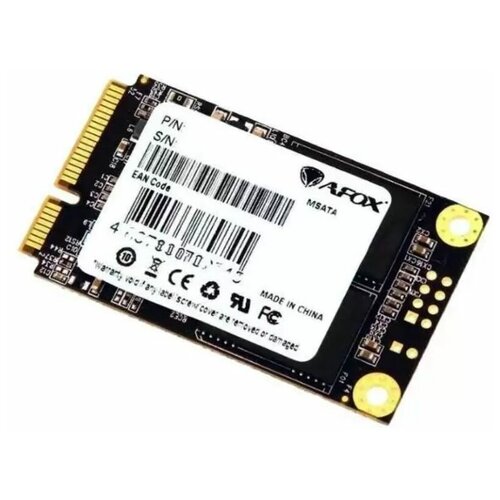 Внутренний SSD mSATA AFOX 128Gb MA100 Series MA100-128GN Retail SATA3 up to 550440MBs 3D TLC 100TBW 97000₽