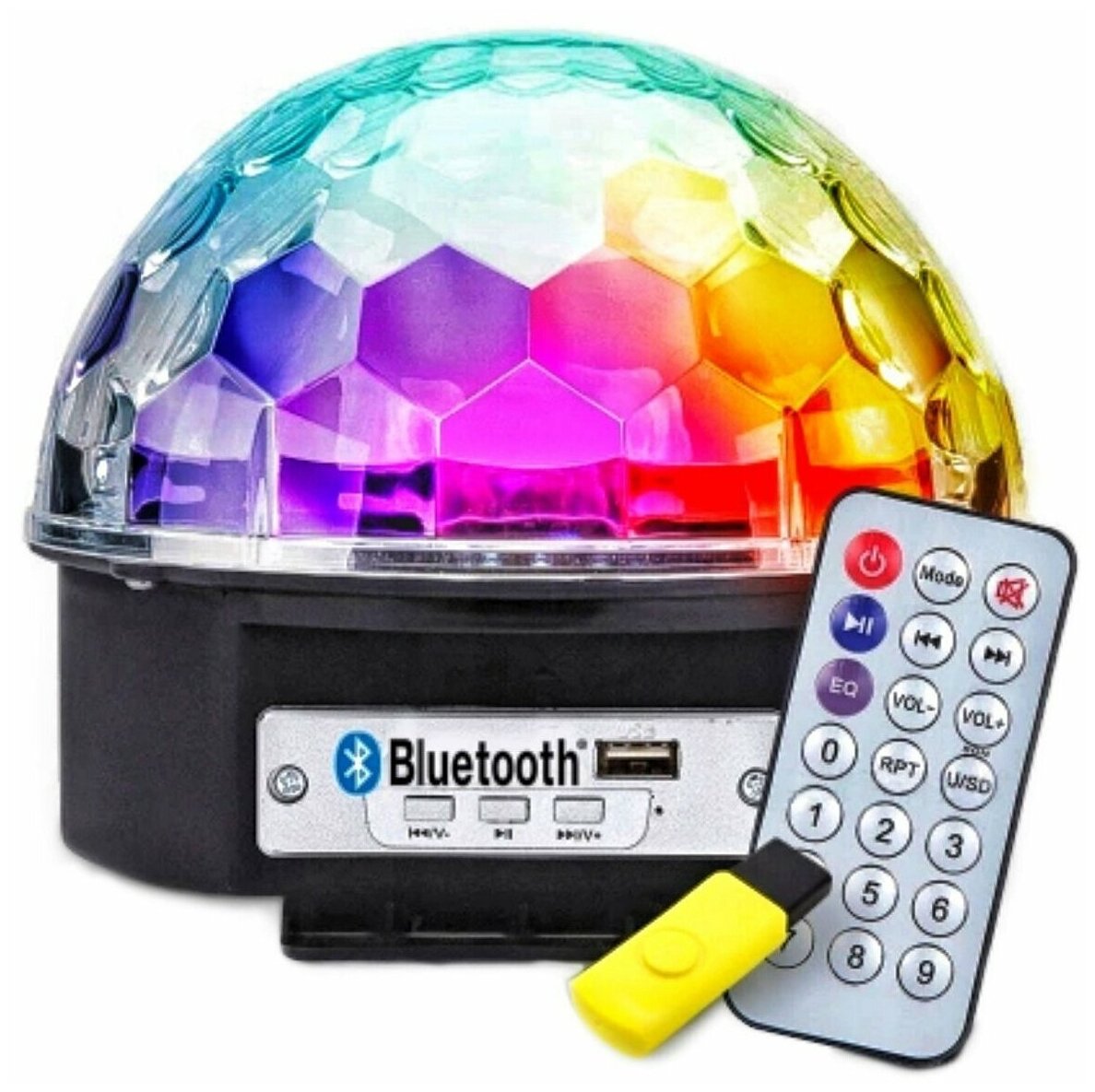 Светодиодный диско шар - светомузыка с Bluetooth