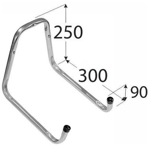 Крюк двойной DMX 250х300х90 мм оцинкованный