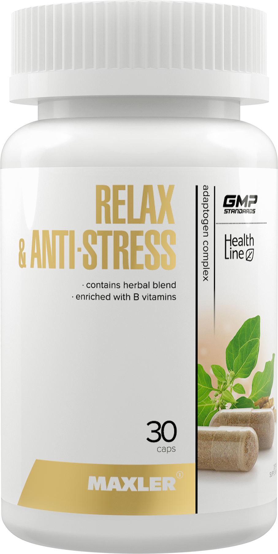 БАД для нервной системы, антистресс и релакс Maxler Relax & Anti-Stress Complex, 30 капсул