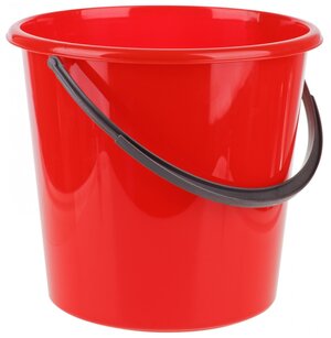 Ведро пластиковое OfficeClean пищевое, мерная шкала, красное, 5 литров (299877)