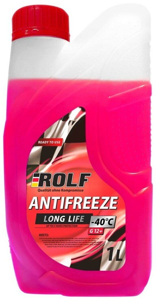 Антифриз ROLF Long Life -40 G12+ Red 5 л, 1 уп.