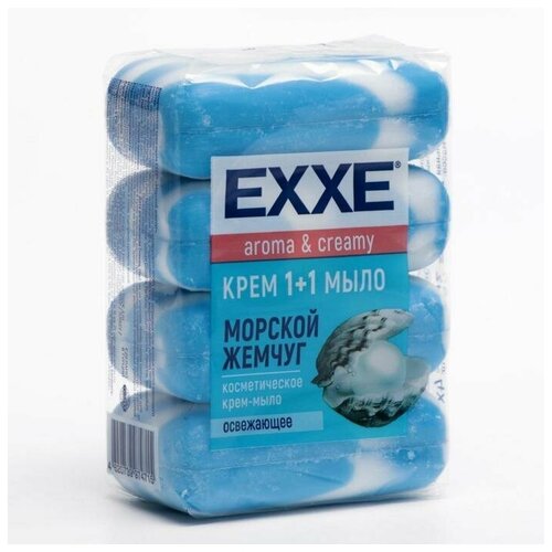 EXXE Туалетное крем-мыло Морской жемчуг, 4 штх90 г крем мыло exxe морской жемчуг 360 мл