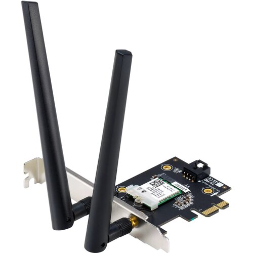 сетевой адаптер asus pce ax3000 ax3000 pci express pce ax3000 ASUS PCE-AX3000 //WIFI 802.11ax, 2402 + 574Mbpsб PCI-E Adapter, 2 антенны; 90IG07A0-MO0B00 (PCE-AX1800)