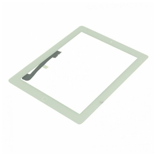Тачскрин для Apple iPad 3 + кнопка Home, белый тачскрин cенсорное стекло для apple ipad 2 в сборе кнопка home белый