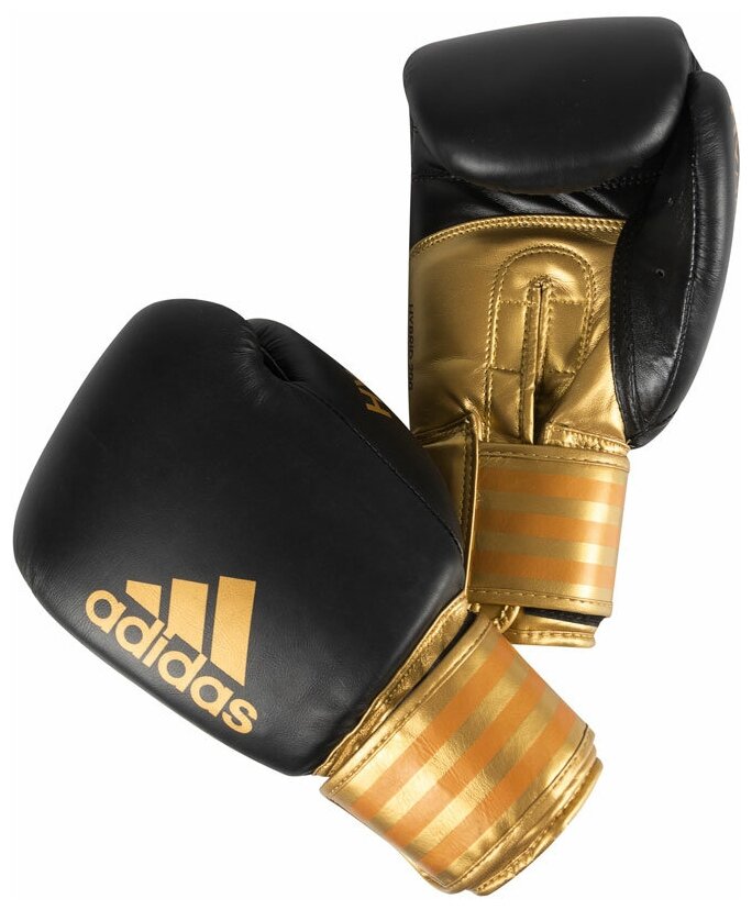 AdiH200 Перчатки боксерские Hybrid 200 черно-золотые - Adidas - Черно золотой - 20 oz