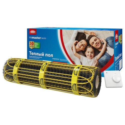 Теплый пол с терморегулятором Мат нагревательный Национальный комфорт 2НК 375 Вт25 квм Мастер с терморегулятором 5876₽