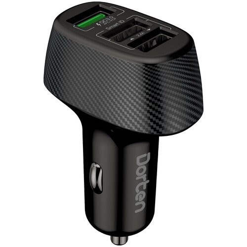 Автомобильное зарядное устройство Dorten 3-Port USB 30W Smart ID Car Quick Charger QC3.0+2.4A и AFC (Samsung), FCP (Huawei)