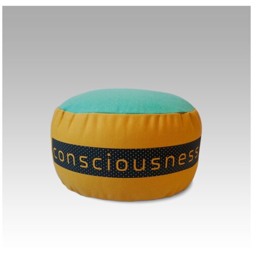 Подушка для медитации Ambika Consciousness с лузгой гречихи, 30x30x15 см горчица желтая 1кгсадовита