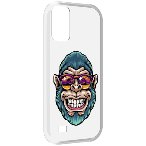 Чехол MyPads обезьяна улыбается для Oukitel C31 задняя-панель-накладка-бампер