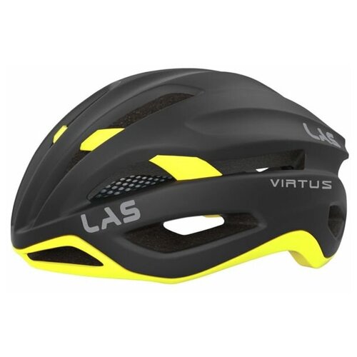 фото Шлем las virtus (велосипедный шлем las virtus s-m, чёрный матовый с ярко-жёлтым, lb00020020113sm)