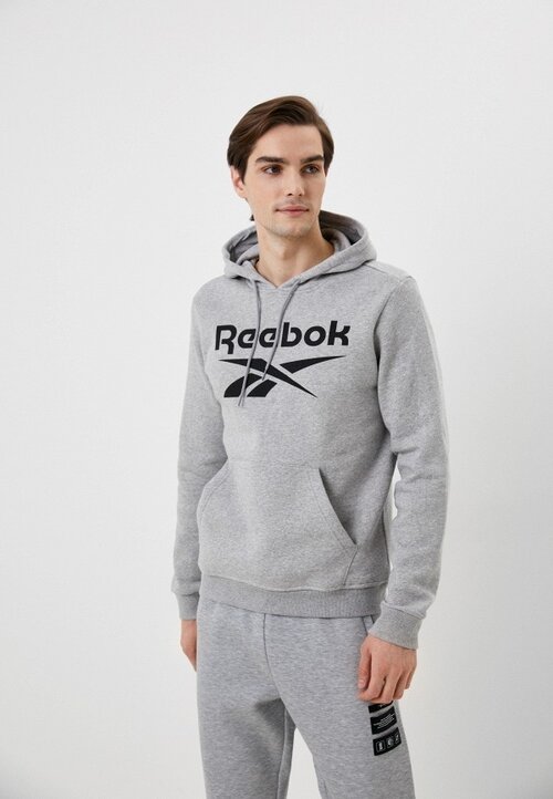 Толстовка Reebok RI FLC BIG LOGO HOOD, размер XL, серый