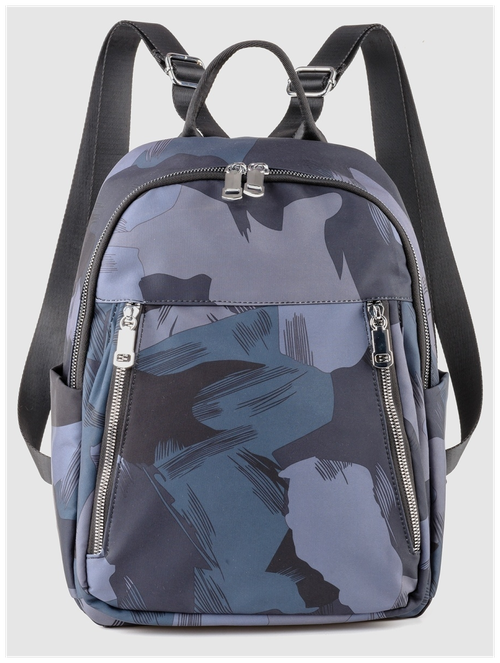 Рюкзак унисекс PICANO камуфляж листья темно-синий; серый; черный, 33х28х17 см, 565 грамм / рюкзак женский / молодёжный / повседневный / рюкзак школа