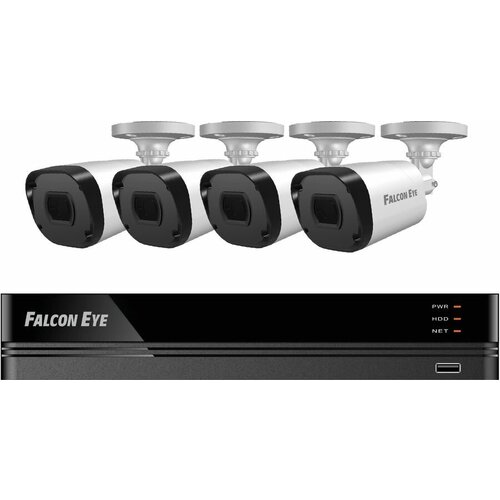 Комплект видеонаблюдения Falcon Eye FE-104MHD KIT Дача SMART комплект домофона falcon eye kit vista коричневый