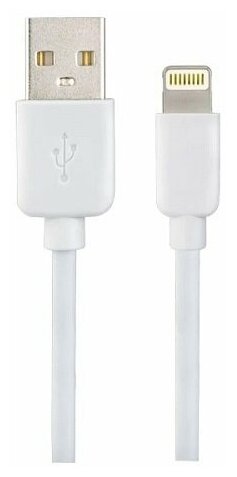 PERFEO, Кабель для iPhone, USB - 8 PIN (Lightning), белый, 1 метр