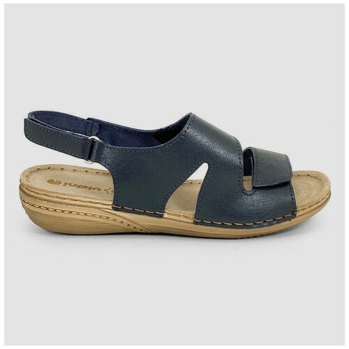 Сандалии из натуральной кожи INBLU VC-1A синего цвета (Размер 39 / 24,5см)