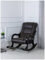 Кресло-качалка с подножкой широкое Родос Экокожа 71x105 см.