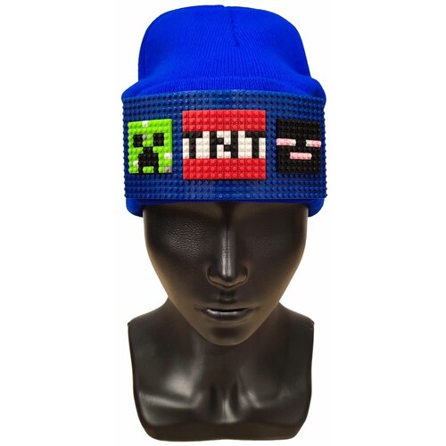 фото Шапка , размер 44-58, синий нет бренда