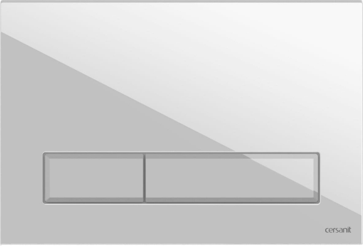 Кнопка смыва Cersanit Blick белая / - фото №1