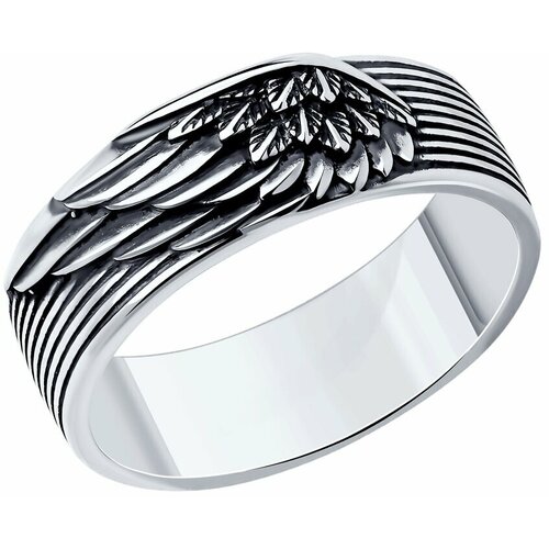 фото Кольцо diamant online, серебро, 925 проба, чернение, размер 20