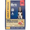 Корм Brit Premium Dog Adult Medium для собак средних пород с индейкой и телятиной 3 кг - изображение