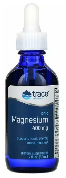 Trace Minerals ® Ionic Magnesium (ионный магний) 400 мг 59 мл