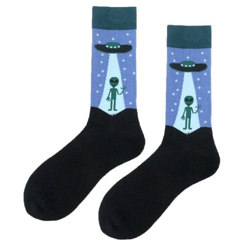 Носки I Miss You, размер 40-43, черный, зеленый, синий носки мужские i miss you инопланетянин