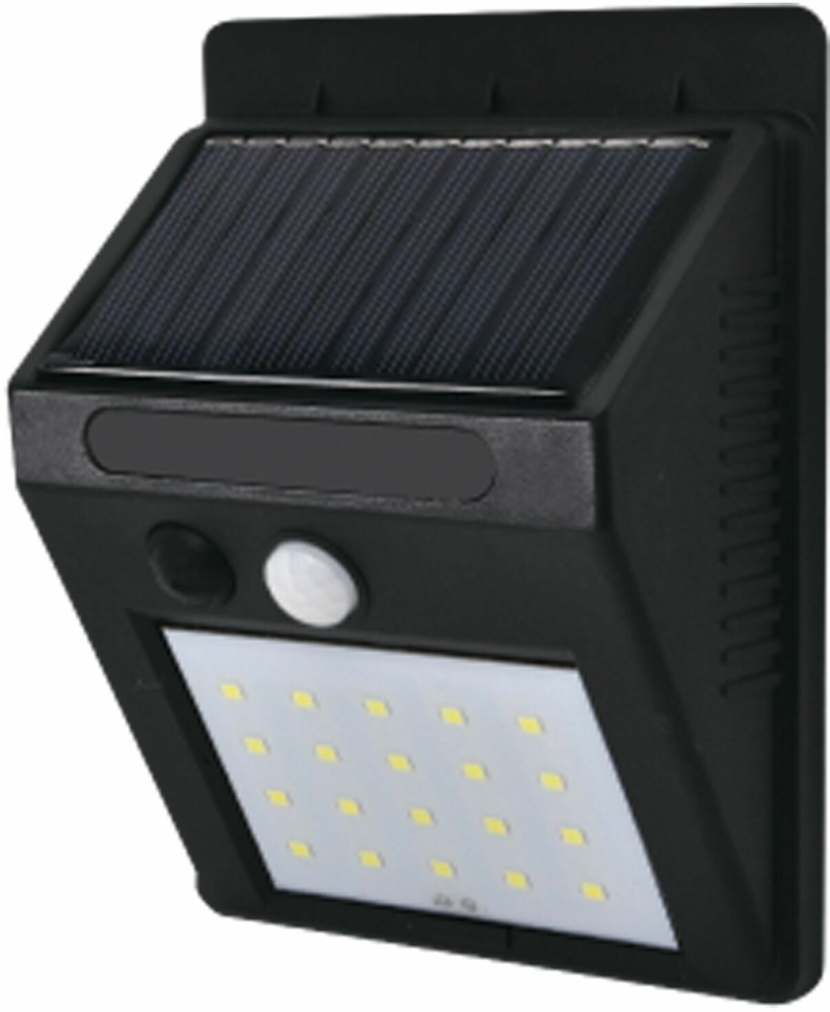 Светильник светодиодный с датчиком движения и освещения Solar LED на солнечных батареях 4Вт 6500К 150Лм IP65 цвет черный настенный duwi 25012 8