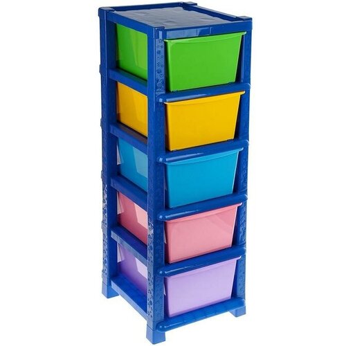 Комод детский №17, 5 секций, цвет синий модульная система соло комод 4 ящика