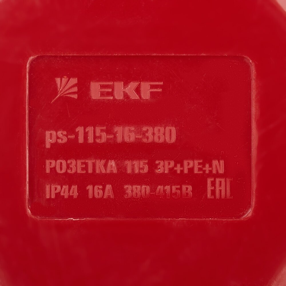 PROxima ps-115-16-380 Розетка стационарная наружная 115 3Р+РЕ+N 16А (380В, IP44) EKF - фото №5