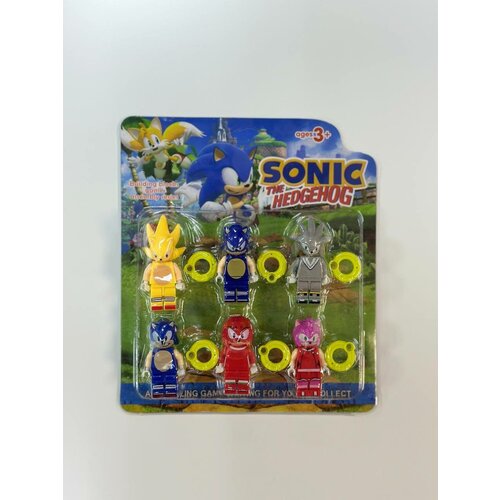 Игровой набор Соник фигурки 6 шт; Набор фигурок для конструктора Sonic