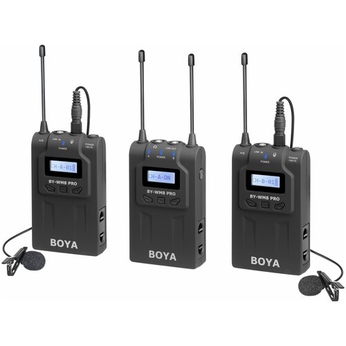 микрофонная система boya by wm8 pro k1 беспроводная передатчик tx8 приёмник rx8 Накамерная радиосистема BOYA BY-WM8 Pro-K2