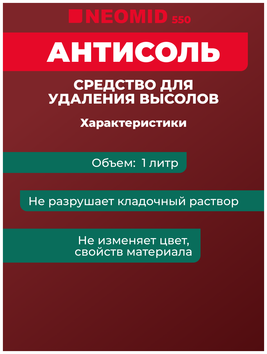 Очиститель NEOMID Антисоль 1 л