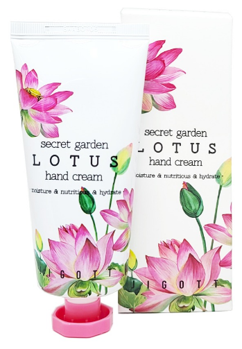 JIGOTT, Крем для рук с экстрактом лотоса Secret Garden Lotus Hand Cream, 100 мл.