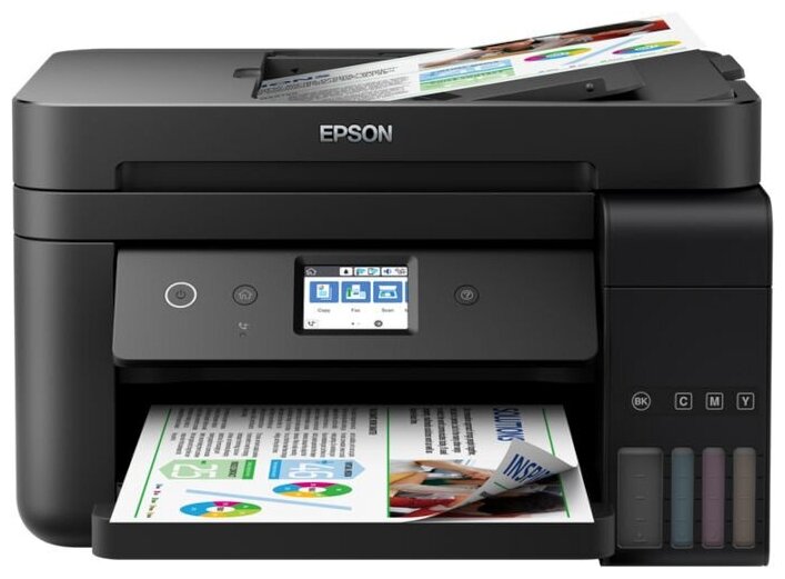 EPSON МФУ струйный Epson L6290 (C11CJ60505/408/507) A4 Duplex Net WiFi черный C11CJ60505/408/507