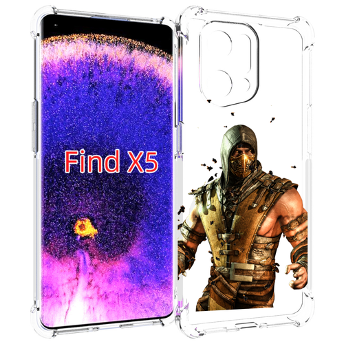 Чехол MyPads Mortal Kombat scorpion для Oppo Find X5 задняя-панель-накладка-бампер