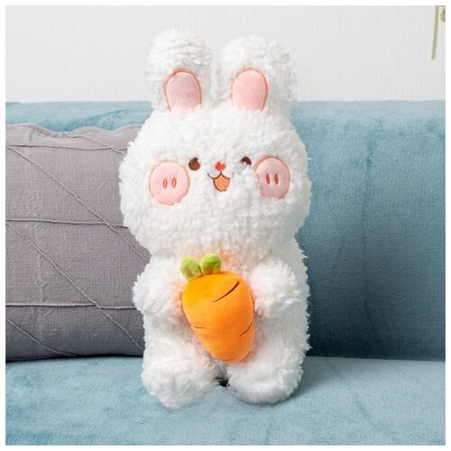 Мягкая игрушка Зайчик с морковкой 40см/Заяц символ 2023 года